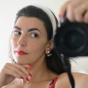 SOLD! Chanel 2023 pearl strass gold hardware logo earrings